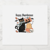 Halloween Party Cat Mom Costume Long Sleeve T-Shir スパークリングワインラベル (シングルラベル)