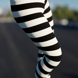 Halloween Party Costume Convict Stripe Leggings レギンス