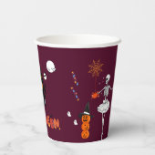 HALLOWEEN Party Cup – Haunted House & Pumpkin  紙コップ (裏面)