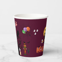 HALLOWEEN Party Cup – Haunted House & Pumpkin 