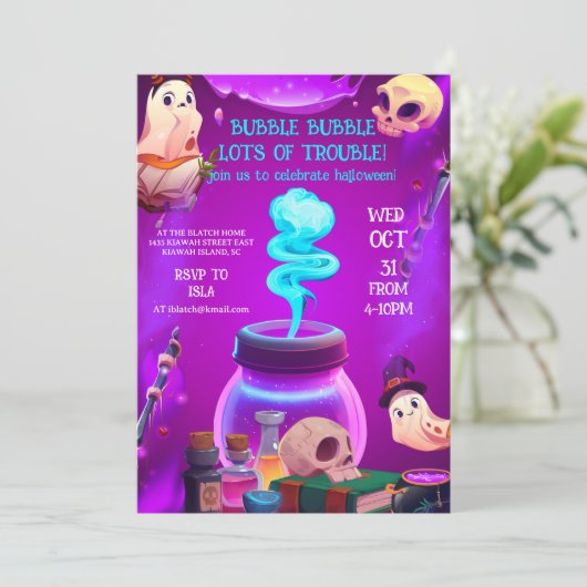 Halloween Party Invitation  招待状 (スタンド正面)