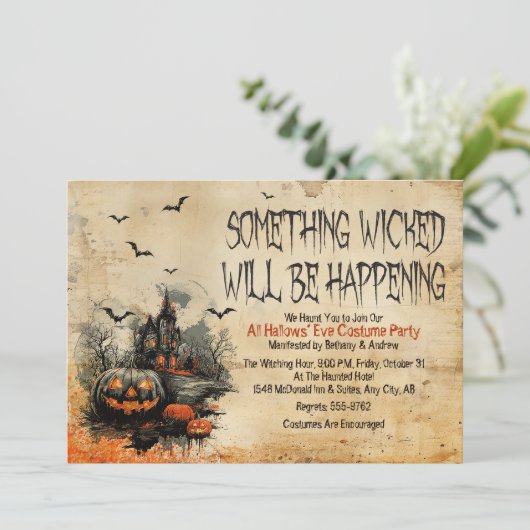 Halloween Party Invitation 招待状 (スタンド正面)