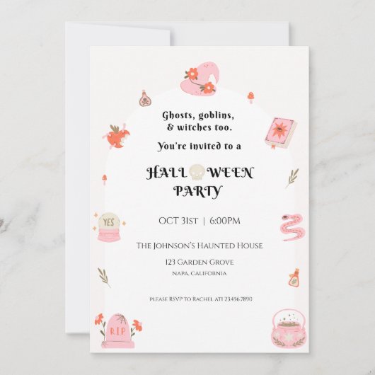 Halloween Party Invitation 招待状 (正面)