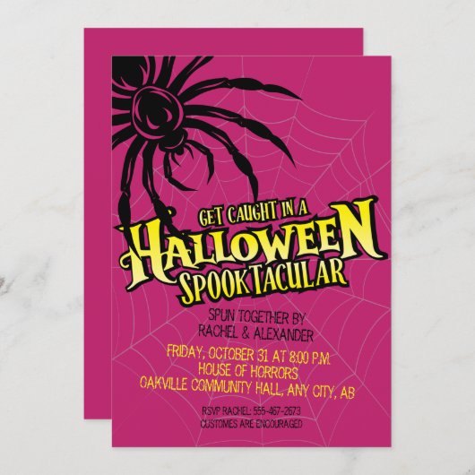 Halloween Party Invitation 招待状 (正面/裏面)