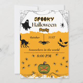 Halloween party invitation 招待状