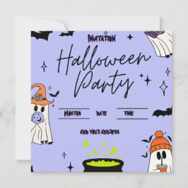 Halloween party invitation card セーブザデート