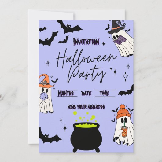 Halloween party invitation card 招待状 (正面)