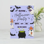 Halloween party invitation card 招待状 (スタンド正面)