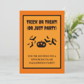 Halloween Party Invitation Card Classic Spooky 招待状 (スタンド正面)