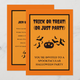 Halloween Party Invitation Card Classic Spooky 招待状