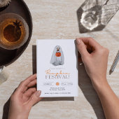 Halloween Party Invitation, ghost dog 招待状