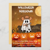 Halloween Party Invitation – Hoedown Cowboy 招待状 (正面/裏面)