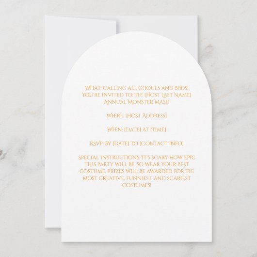 Halloween Party Invitation Owl Witch 招待状 (裏面)