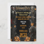 Halloween Party Invitation Spooky Monsters Frame 招待状 (正面)