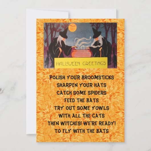 Halloween party invitation - witches  (正面)