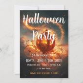 Halloween Party Invite | Elegant Pumpkin Card 招待状 (正面)