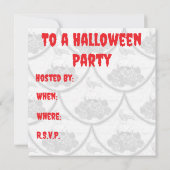 Halloween Party Invite in Skull and Cow 招待状 (裏面)