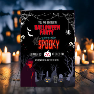 Halloween Party Let's Get Spooky  招待状