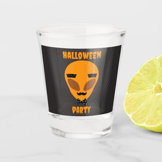 Halloween Party - Orange - Alien drôle ショットグラス (正面)