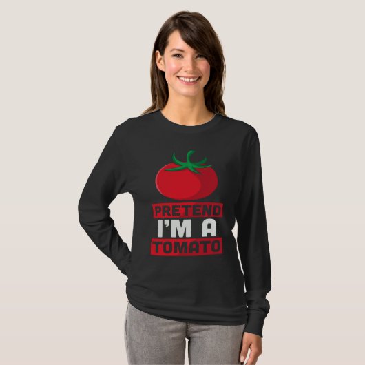 Halloween  Party Pretend Tomato Graphic Plus Size Tシャツ (正面フル)