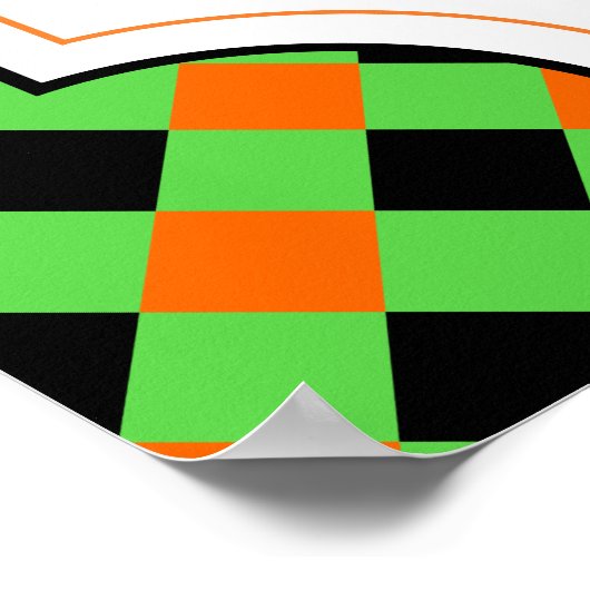 halloween party sign create your own ポスター (角)