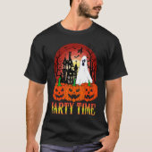 Halloween Party Time  Ghost Pumpkin Haunted House  Tシャツ (正面)