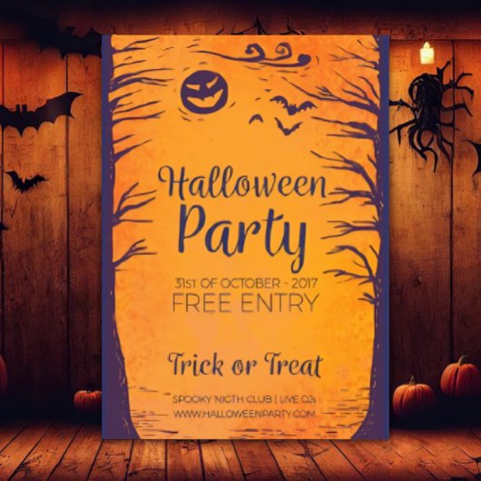 Halloween Party Trick or Treat Invitations 招待状