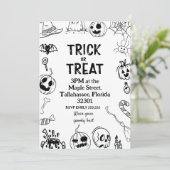 Halloween Party,Trick or Treat spooky Invitation 招待状 (スタンド正面)