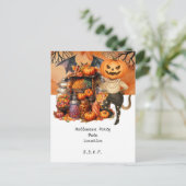 Halloween Party TRICK OR TREATS with cat lovers ポストカード (スタンド正面)