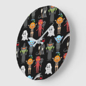 Halloween Party Wall Clock ラージ壁時計 (傾斜)