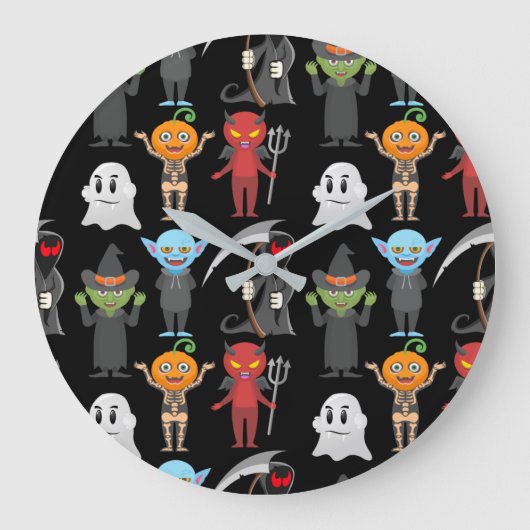 Halloween Party Wall Clock ラージ壁時計 (正面)