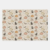 Halloween Pastel Pumpkins ラッピングペーパーシート (正面)