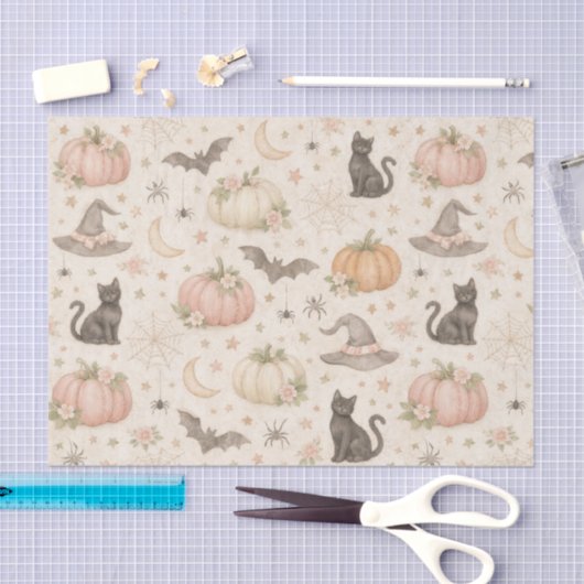 Halloween Pastel Pumpkins 薄葉紙 (クラフト)