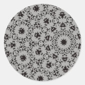 Halloween Pattern ラウンドシール (正面)