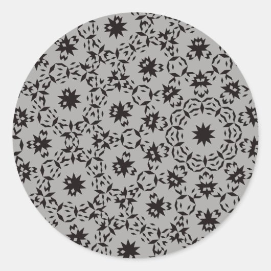 Halloween Pattern ラウンドシール (正面)