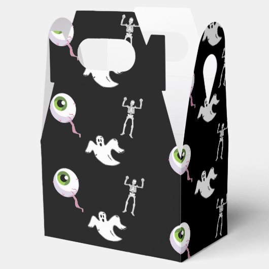 Halloween pattern on black フェイバーボックス (オープン)