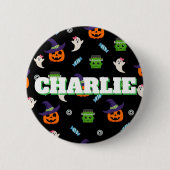 Halloween Pattern Party Favor Button 缶バッジ (正面)