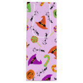 Halloween Pattern Purple Background Wine Gift Bag ワインギフトバッグ (正面)