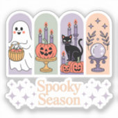 Halloween Pattern Spooky Season シール (正面)