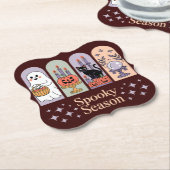 Halloween Pattern Spooky Season ペーパーコースター (アングル)