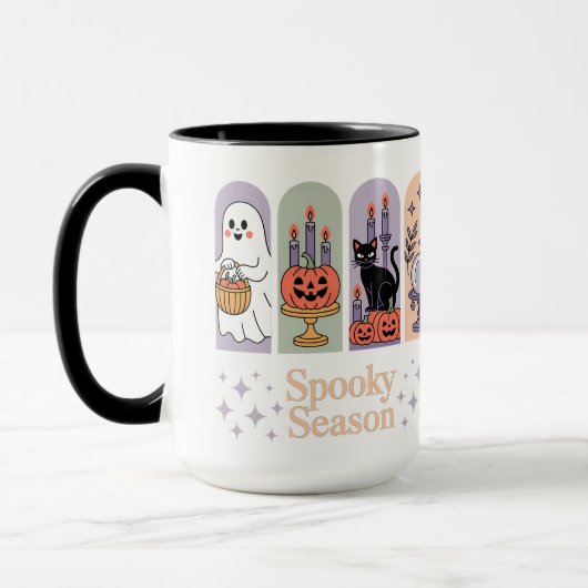 Halloween Pattern Spooky Season マグカップ (左)