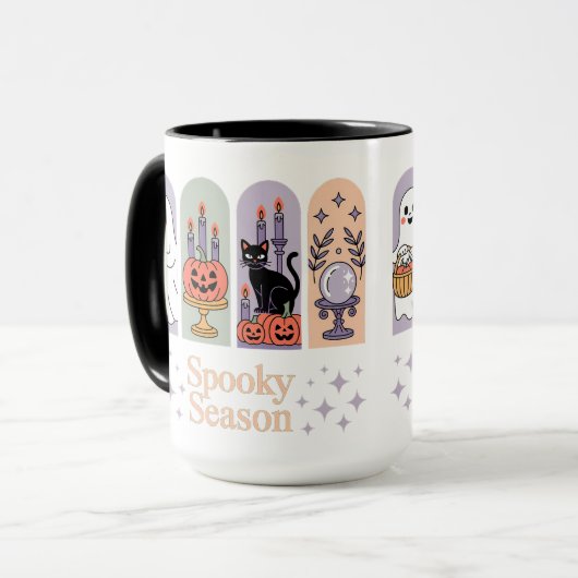Halloween Pattern Spooky Season マグカップ (正面左)