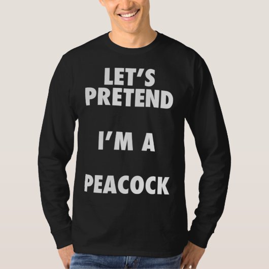 Halloween Peacock Costume Shirt, Pretend I'm A Pea Tシャツ (正面)