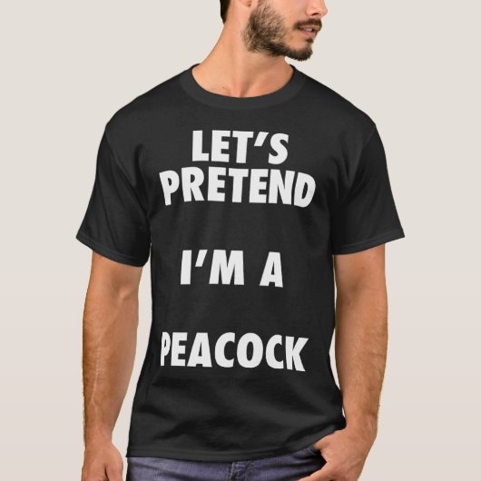 Halloween Peacock Costume Shirt, Pretend I'm A Pea Tシャツ (正面)