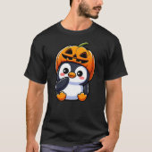 Halloween Penguin Pumpkin Hat Tシャツ (正面)
