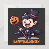 Halloween - Petit vampire enfantin 招待状 (正面)