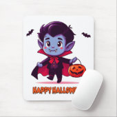 Halloween - Petit Vampire et citrouille マウスパッド (マウス)