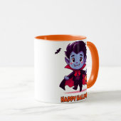 Halloween - Petit Vampire et citrouille マグカップ (正面右)