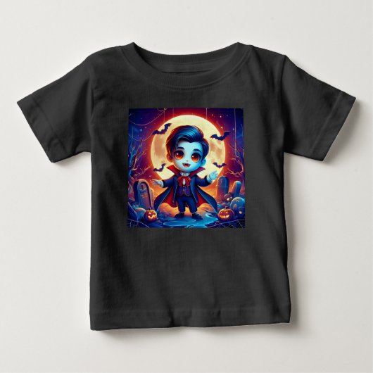 Halloween - petit vampire mignon ベビーTシャツ (正面)