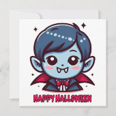 Halloween - Petit vampire mignon 招待状 (正面)